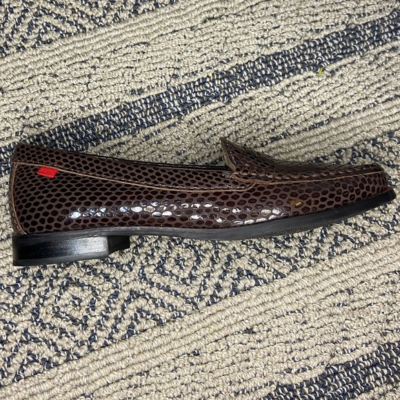 Marc Joseph New York East Village Women’s Faux Snake Penny Loafer In Chocolate - Picture 7 of 9